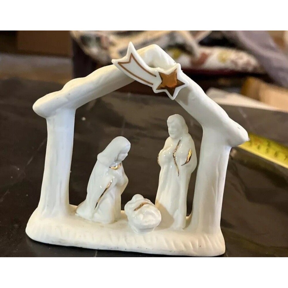 The Promise Nativity Christmas Scene 4 inch Bisque